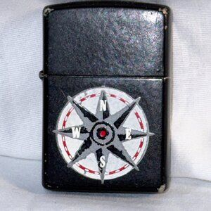 1997 Zippo Lighter G-XIII Black Compass Adventure Marlboro New Insert